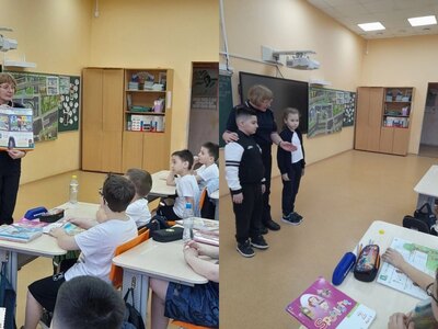 На занятии с инспектором Госавтоинспекции